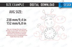 Children&#039;s Clock Laser Cut Design, 3D Kids Clock, Giraffe Product Image 2