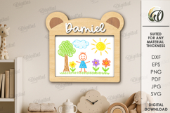 Children&#039;s Drawing Frames Bundle Laser Cut. Kids Frame SVG Product Image 2