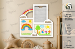 Children&#039;s Drawing Frames Bundle Laser Cut. Kids Frame SVG Product Image 6