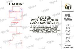 Children&#039;s Drawing Frame Laser Cut. Kids Frame SVG Product Image 2