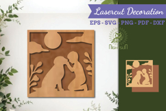 Children With Dogs Lasercut Wall Decor SVG Product Image 1