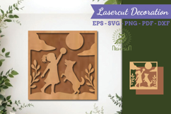 Children With Dogs Lasercut Wall Decor SVG Product Image 1