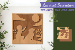 Children With Dogs Lasercut Wall Decor SVG Product Image 1