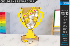 Children’s Reward Jar Laser Cut |Good Behavior Jar| Kids SVG Product Image 1
