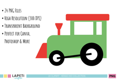 Transportation themed clipart for kids parties and classroom decor