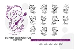 Chili Pepper Mariachi Playing Music Illustrations Product Image 1