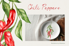 Hand-Drawn Red Chili Peppers Clip Art Product Image 1