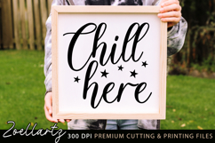 Chill Here SVG cut file Farmhouse Home Sign SVG Funny Pillow Product Image 2