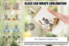 Glass Can Chill Summer Skeletons Product Image 1