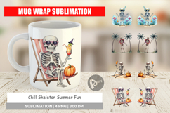 Mug Wrap Chill Summer Skeletons Product Image 1