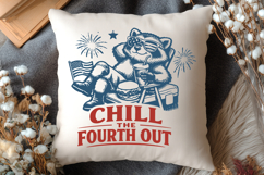 Chill the Fourth Out SVG - Funny Raccoon 4th of July PNG Product Image 3