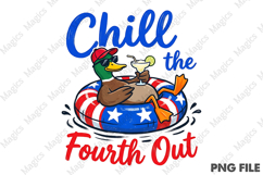 Chill The Fourth Out PNG Funny Duck Product Image 1