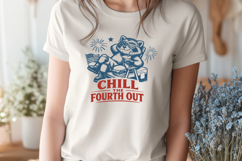 Chill the Fourth Out SVG - Funny Raccoon 4th of July PNG Product Image 2