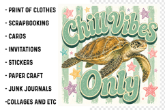 Chill Vibes Only Turtle PNG Product Image 3