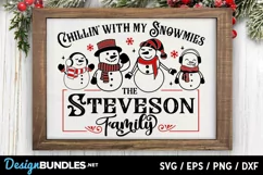Chillin with my snowmies svg, Snowman family svgs Product Image 4