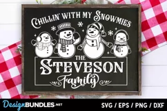 Chillin with my snowmies svg, Snowman family svgs Product Image 5