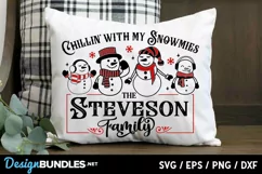 Chillin with my snowmies svg, Snowman family svgs Product Image 1