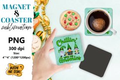 Patrick's day magnet sublimation/Patrick's day coaster PNG Product Image 1