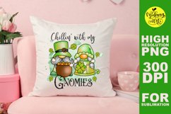 Chillin with my gnomies png, st. patrick&#039;s day sublimation Product Image 2