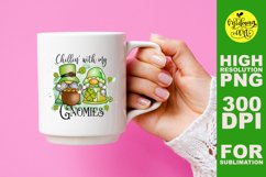 Chillin with my gnomies png, st. patrick&#039;s day sublimation Product Image 3