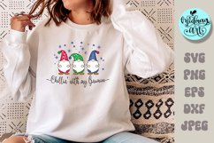 Chillin with my gnomies svg, christmas png, christmas sublim Product Image 2