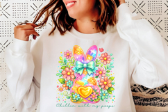 Chillin with my peeps png, Easter png, Easter bunny coquette Product Image 2