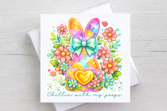Chillin with my peeps png, Easter png, Easter bunny coquette Product Image 3