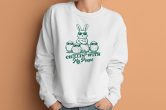 Chillin’ With My Peeps SVG PNG Funny Easter Bunny and Chicks Product Image 2