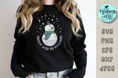 Chillin with my snowmies svg, christmas png, christmas subli Product Image 1