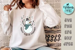 Chillin with my snowmies svg, christmas png, christmas subli Product Image 2