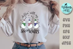 Chillin with my snowmies svg, christmas png, christmas subli Product Image 2