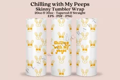 chilling with my peeps skinny tumbler sublimation design for 20oz and 30oz skinny tumbler sublimation wrap