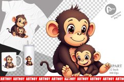 Chimpanzee Mother&#039;s Day Clipart Product Image 1