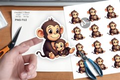 Chimpanzee Mother&#039;s Day Sticker Product Image 1