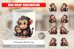 Mug Wrap Chimpanzee Mother&#039;s Day Product Image 1