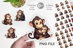 Chimpanzee Mother&#039;s Day Sticker Product Image 1