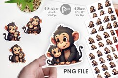 Chimpanzee Mother's Day Sticker Product Image 1