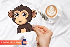 Chimpanzee Sticker, Animal Lovers Sticker, Funny Sticker Product Image 1