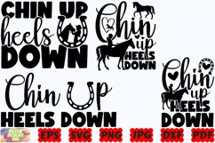 Chin Up Heels Down SVG | Horse SVG | Riding SVG | Animal SVG Product Image 3