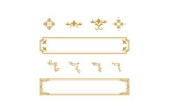 Chinese border vector corner flower classical isolated Product Image 1