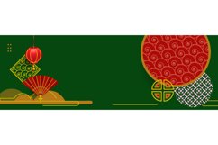 Chinese festival oriental greeting banner template Product Image 1