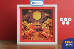 Chinese Moonlit Garden 3D Shadow Box Product Image 1
