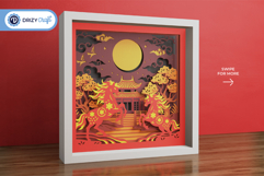 Chinese Moonlit Garden 3D Shadow Box Product Image 2