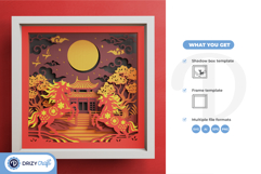 Chinese Moonlit Garden 3D Shadow Box Product Image 3