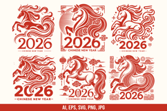 Chinese New Year Horse Vector Bundle Product Image 1