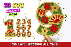 chinese Numbers 3D SVG Product Image 1