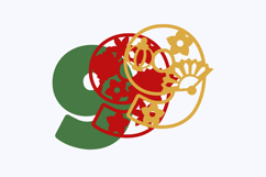 chinese Numbers 3D SVG Product Image 3