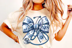 Nurse Chinoiserie Coquette PNG, Nurse Sublimation, Nursing Product Image 1