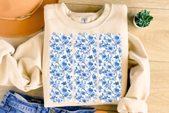 Floral Brushstroke PNG, Chinoiserie Brushstroke PNG, Blue Product Image 3