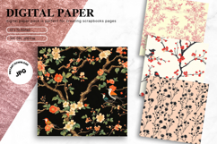 Chinoiserie Floral Pattern Background Vintage Digital Paper Product Image 1
